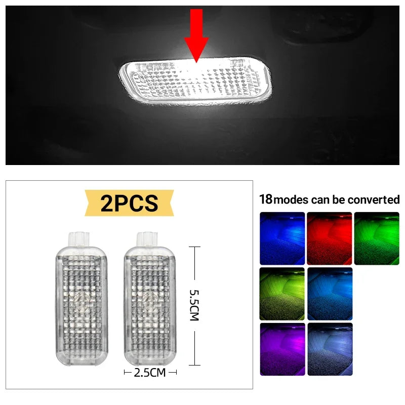 For SEAT Leon 2013 2014 2015 2016 2017 2018 2019 12V LED Car Footwell Lamp Atmosphere Lights Interior Decoration Accessories