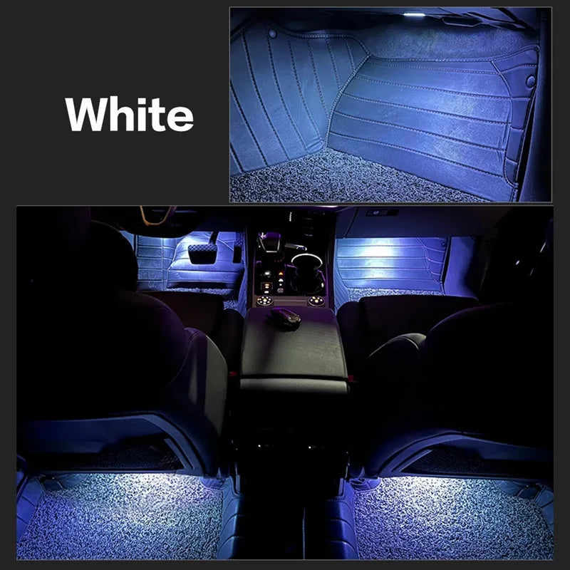 2X LED Car Footwell Light Voice Control Lamp Accessories For VW Golf 4 5 6 MK4 MK5 MK6 Jetta Passat B5 B6 B7 B8 CC Polo 6R 9N UP