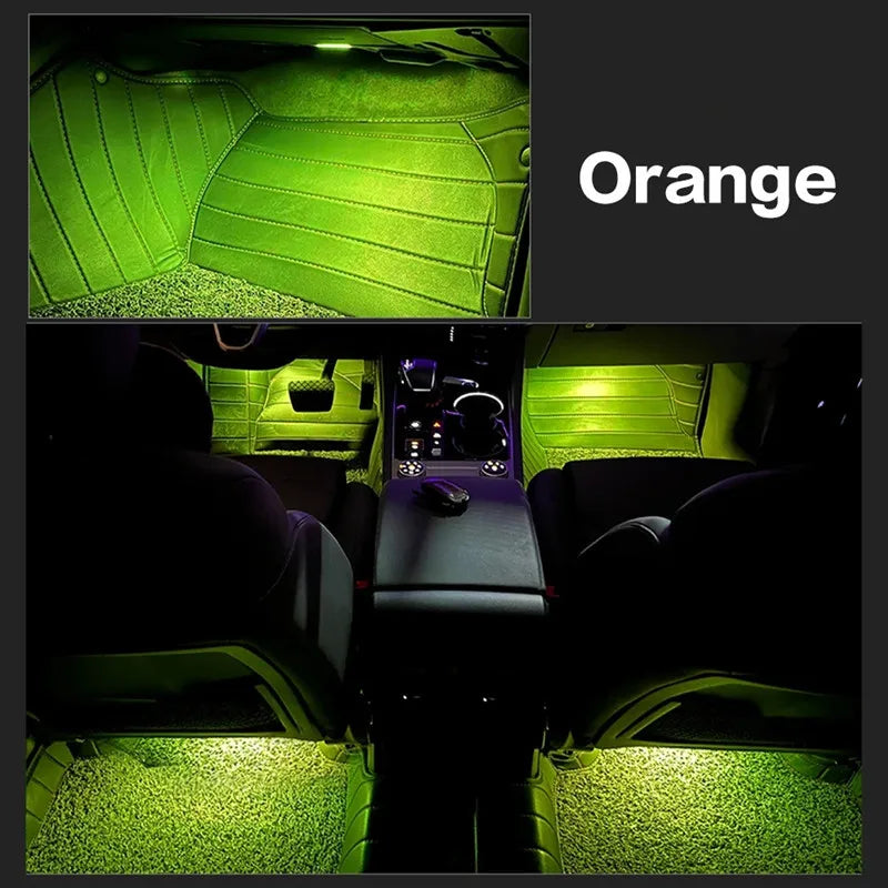 2X LED Car Footwell Light Voice Control Lamp Accessories For VW Golf 4 5 6 MK4 MK5 MK6 Jetta Passat B5 B6 B7 B8 CC Polo 6R 9N UP